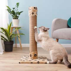 Когтеточка-столбик (35х35х70 см) с джутом для кошек