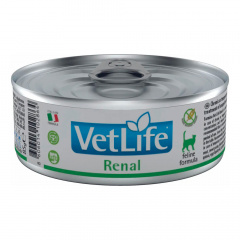 Vet Life Renal диетический влажный корм для кошек при почечной недостаточности, с курицей, 85г
