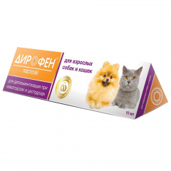 Дирофен Паста 60 Антигельминтик для взрослых кошек и собак до 30 кг, 10 мл